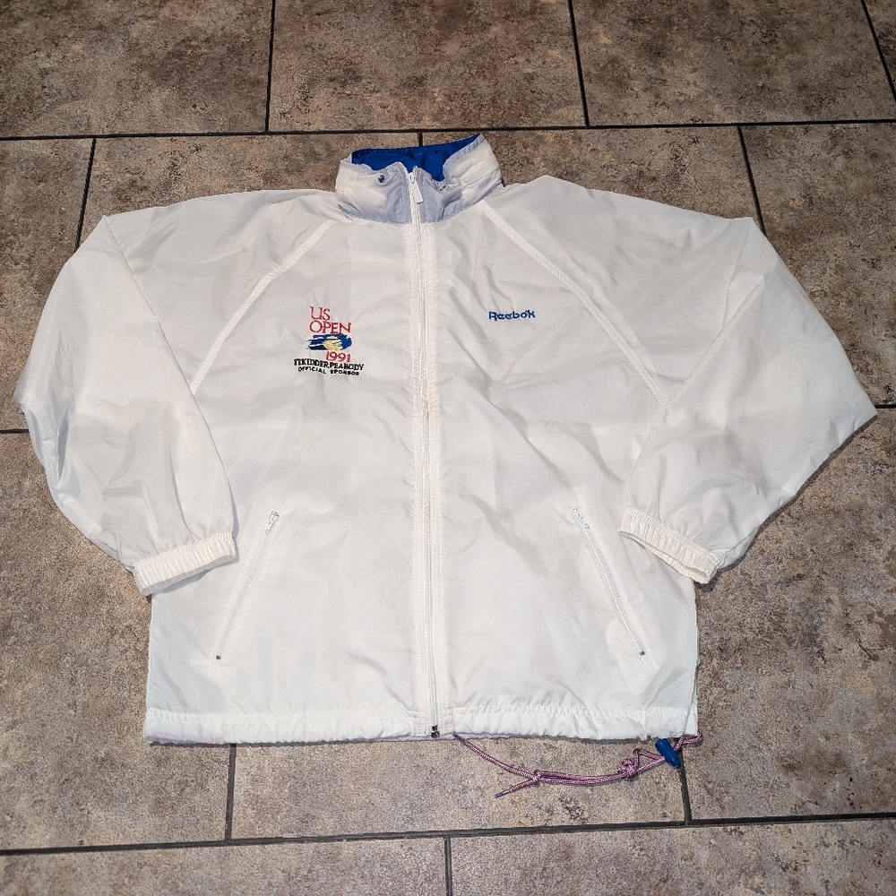 Reebok 1991 U.S. Open Tennis Vintage Small Windbreaker